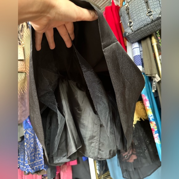 Calvin Klein Formal Black Shiny Strapless Mini Full Pockets EUC - Picture 9 of 15